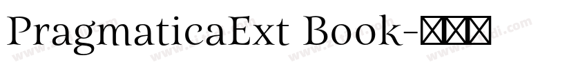 PragmaticaExt Book字体转换